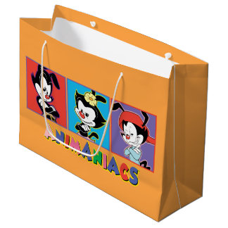 Grand Sac Cadeau Animaniacs | Graphique de panneau Yakko, Dot et Wa