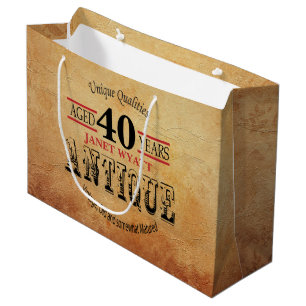 Grand Sac Cadeau Anniversaire d'Antique