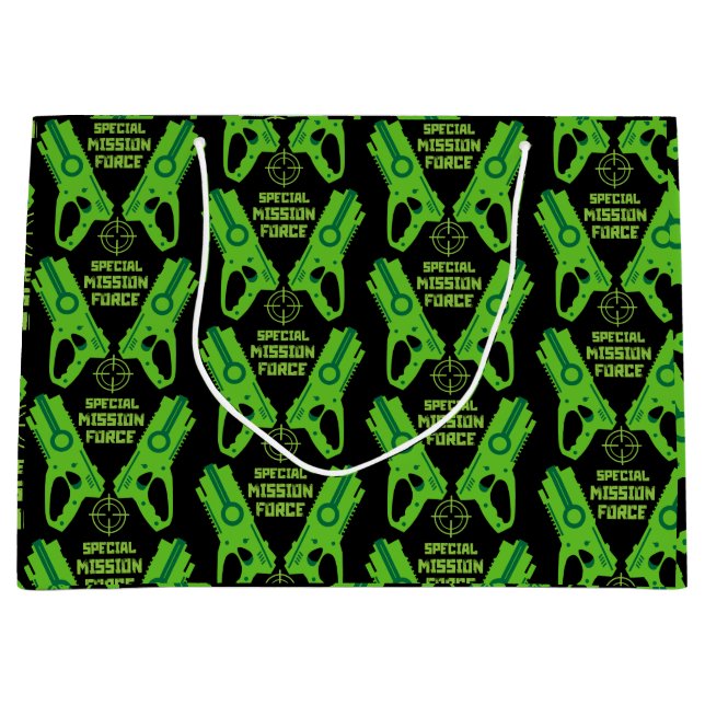 Grand Sac Cadeau Anniversaire de la bataille de Dart Gun (Devant)