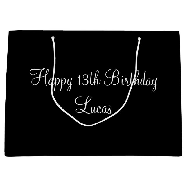 Grand Sac Cadeau Anniversaire personnalisé, Anniversaire spécial, P (Devant)