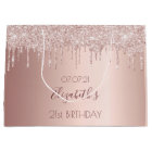 Anniversaire rose gouttes d'or rose girly