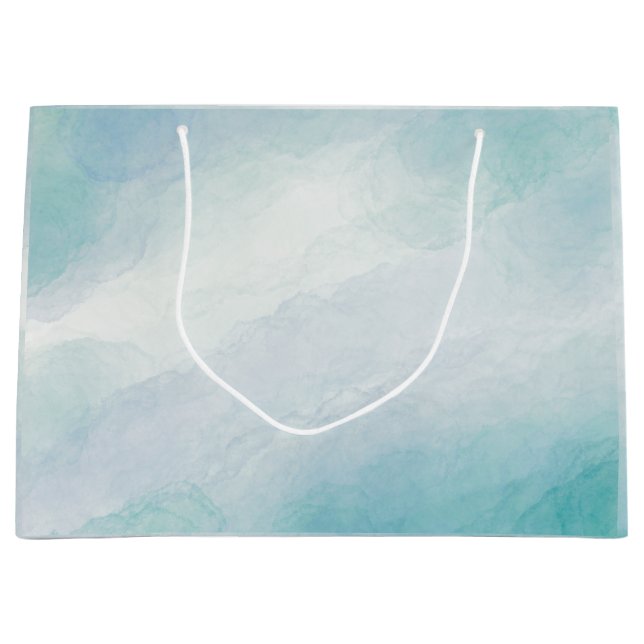 Grand Sac Cadeau Aquarelle bleue (Devant)