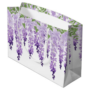Grand Sac Cadeau Aquarelle Wisteria