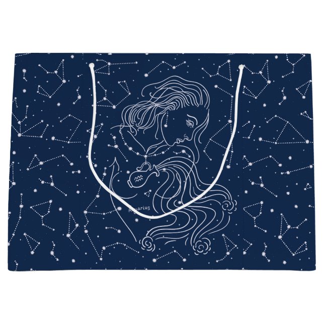 Grand Sac Cadeau Aquarius (Devant)