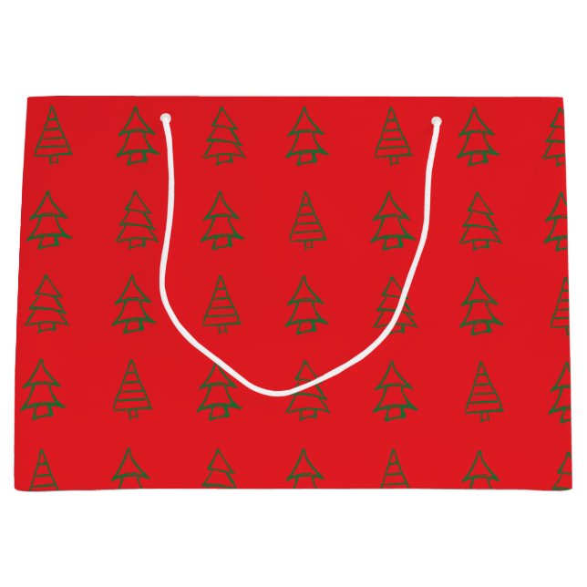 Grand Sac Cadeau Arbre de Noël (Devant)