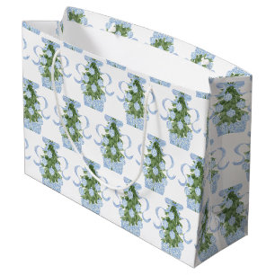 Grand Sac Cadeau Arbre de Noël Chinoiserie