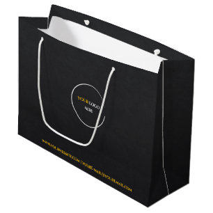 Grand Sac Cadeau Ardoise noire