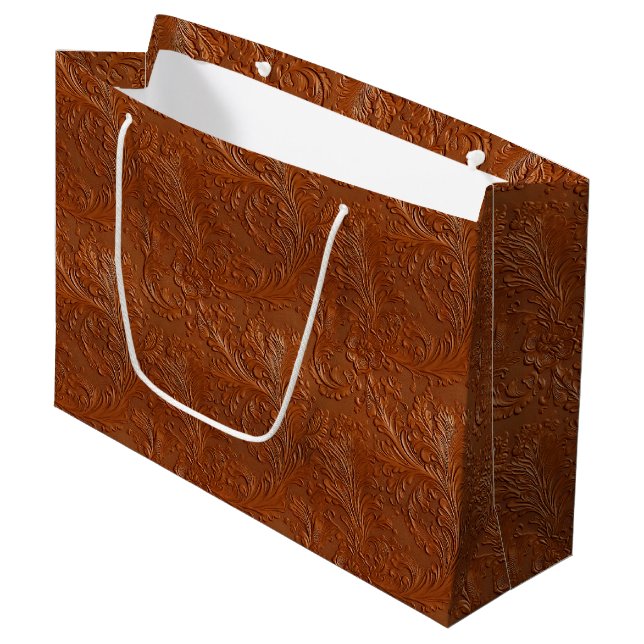 Grand Sac Cadeau Art Brown occidental (Devant Angle)