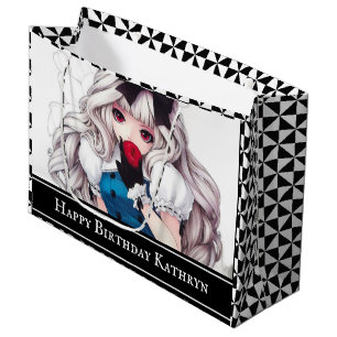 Grand Sac Cadeau Art personnalisé "Alice " de Manga
