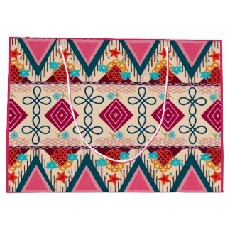 Grand Sac Cadeau Artisanat Boho Folk 