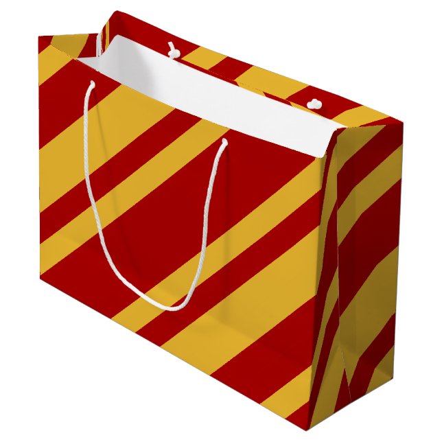 Grand Sac Cadeau Assistant Rouge et or (Devant Angle)