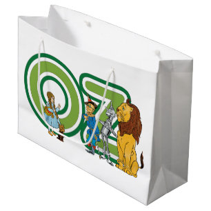 Grand Sac Cadeau Assistant vintage de caractères Oz et de lettres t