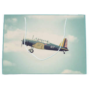 Grand Sac Cadeau Avion antique de combattant