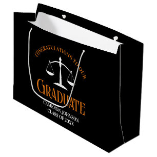 Grand Sac Cadeau Avocat de la Black Orange Law School