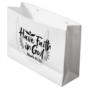 Grand Sac Cadeau Ayez foi en Dieu Mark 11:22 Citation Inspirationne