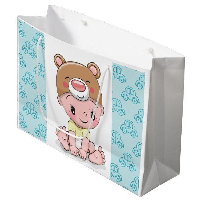 Grand Sac Cadeau Baby Boy (Devant Angle)