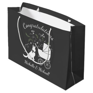 Grand Sac Cadeau Baby shower berger allemand chien sans sexe