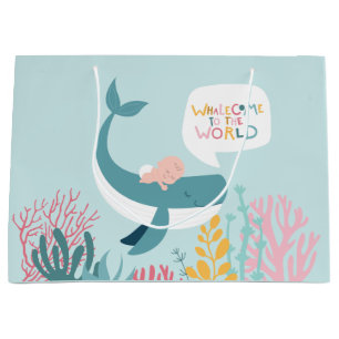 Grand Sac Cadeau Baby shower de baleine