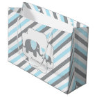 Baby shower Eléphants blanc, bleu et gris