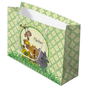 Grand Sac Cadeau Baby shower Safari Jungle Baby Animaux