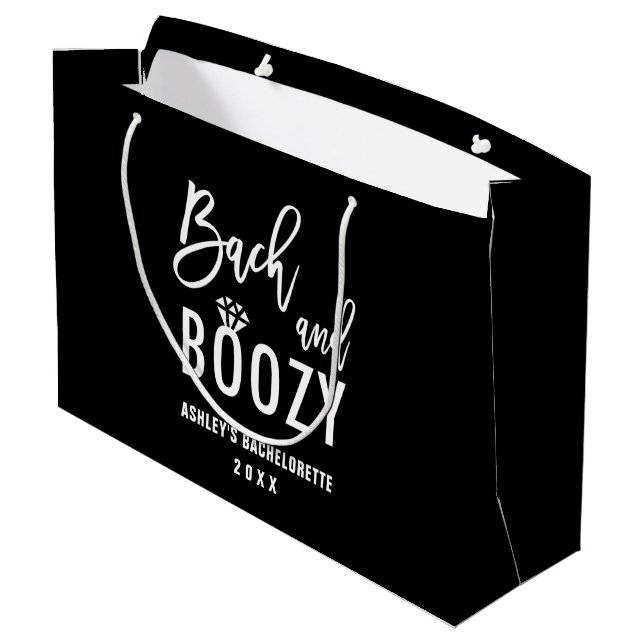 Grand Sac Cadeau Bach et Boozy Bachelorette Party Faveurs (Dos Angle)