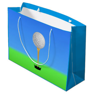 Grand Sac Cadeau Bal de golf sur un Tee