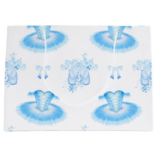 Grand Sac Cadeau Ballet bleu Anniversaire Chaussures Tutu & Pointe