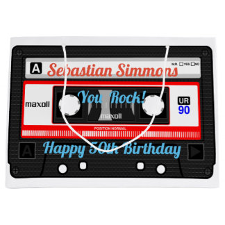 Grand Sac Cadeau Bande de cassettes personnalisées ou bande de mixa