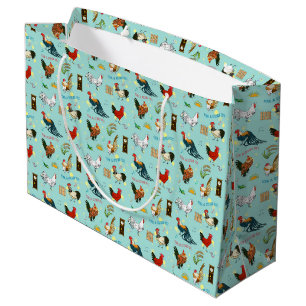Grand Sac Cadeau Bande dessinée sans couture mignonne de motif de