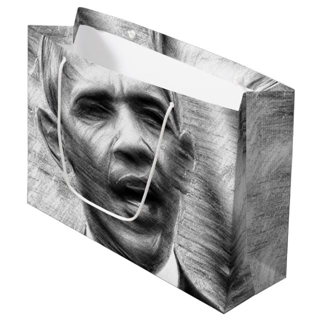 Grand Sac Cadeau Barack Obama (Devant Angle)