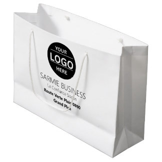 Grand Sac Cadeau Basic Logo Custom Bag, Business or Shop Tote Bag