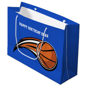 Grand Sac Cadeau Basketball Swoosh Blue Anniversaire
