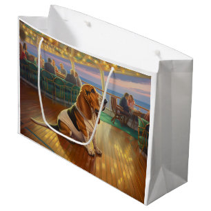 Grand Sac Cadeau Basset Hound Christmas Cruise : Pawsome Holiday