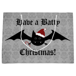 Grand Sac Cadeau Batte gothique de Noël de fête