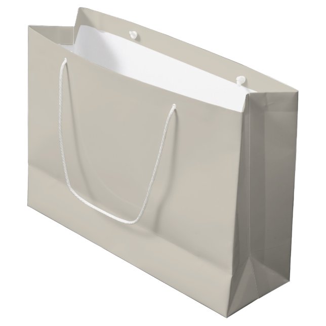 Grand Sac Cadeau Bbeige gris clair (Devant Angle)