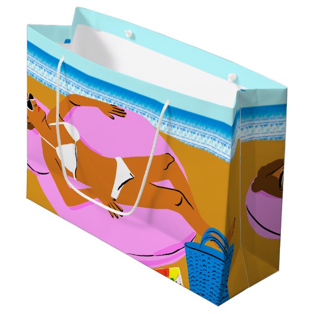 Grand Sac Cadeau Beachy Keen - rose (Devant Angle)
