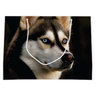 Grand Sac Cadeau Beau Oreiller Husky Lrow
