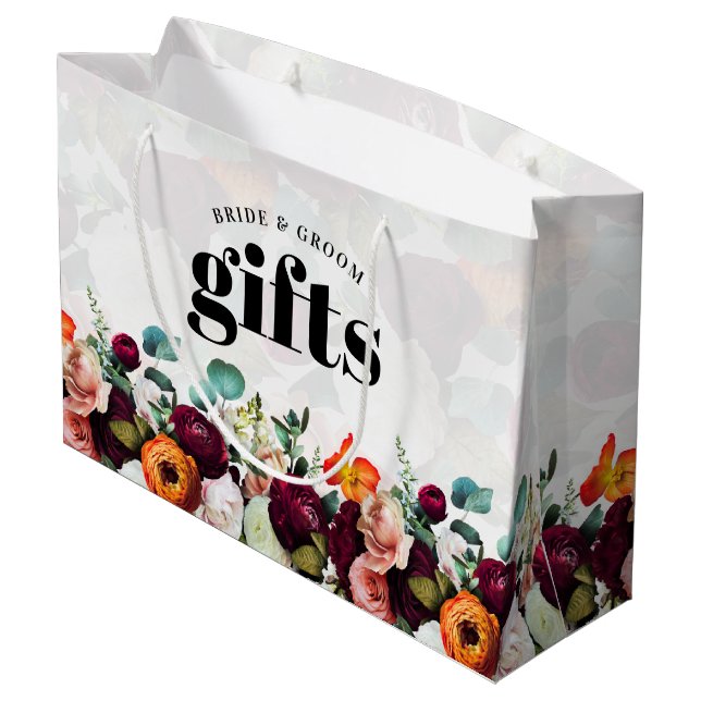 Grand Sac Cadeau Beautiful Flowers (Dos Angle)