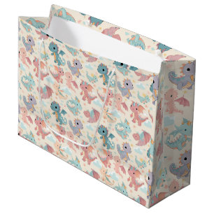 Grand Sac Cadeau Bébé dragons volants