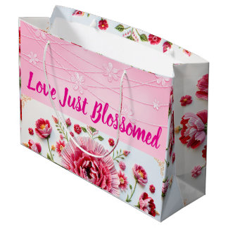 Grand Sac Cadeau Bébé Félicitations Félicitations Amour Juste Bloss