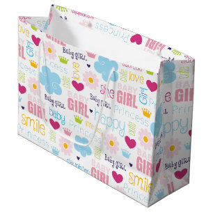 Grand Sac Cadeau Bébé fille