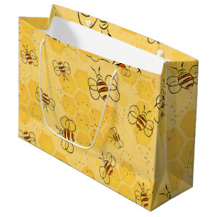 Grand Sac Cadeau Bee Buzzing Honey Bees mignonne