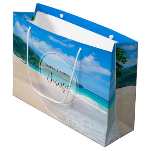 Grand Sac Cadeau Belle destination tropicale Plage Pittoresque Anni