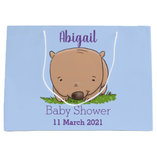 Grand Sac Cadeau Belle illustration de dessin animé de bébé wombat