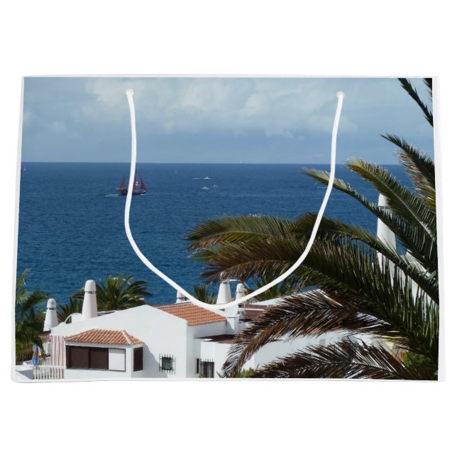 Grand Sac Cadeau Belle vue de mer (Devant)