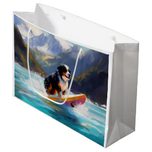 Grand Sac Cadeau Bernese Mountain Beach Surf Paining