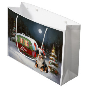 Grand Sac Cadeau Bernese Mountain Caravan Christmas Adventure