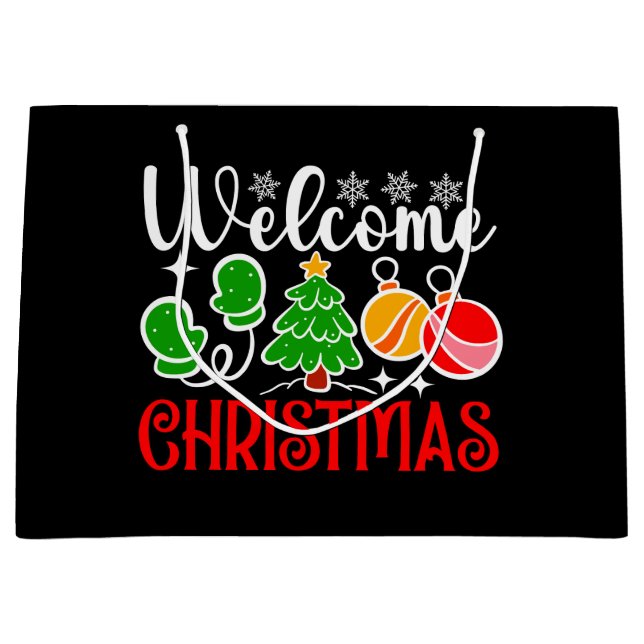 Grand Sac Cadeau Bienvenue Noël-23758  (Devant)