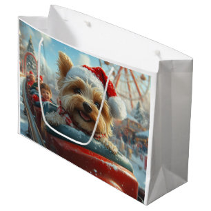 Grand Sac Cadeau Biewer Terrier Dog Roller Dessous de verre Noël