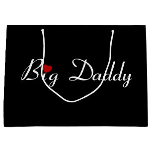Grand Sac Cadeau Big Daddy avec Red Heart